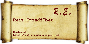 Reit Erzsébet névjegykártya